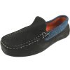 Shoes Hoo Shoes Boy'S Casual Shoes | Hoo Shoes Dee'S Boy'S And Girl'S Grey Suede Leather Lizard Trim Slip On Moccasin Shoe