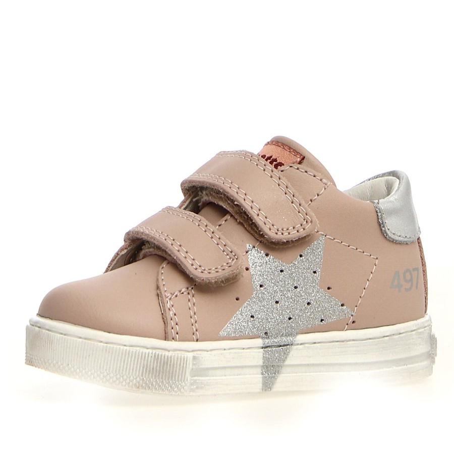 Shoes Naturino Girl'S Casual Shoes | Naturino Falcotto Girl'S Salazar Sneakers - Cipria/Silver