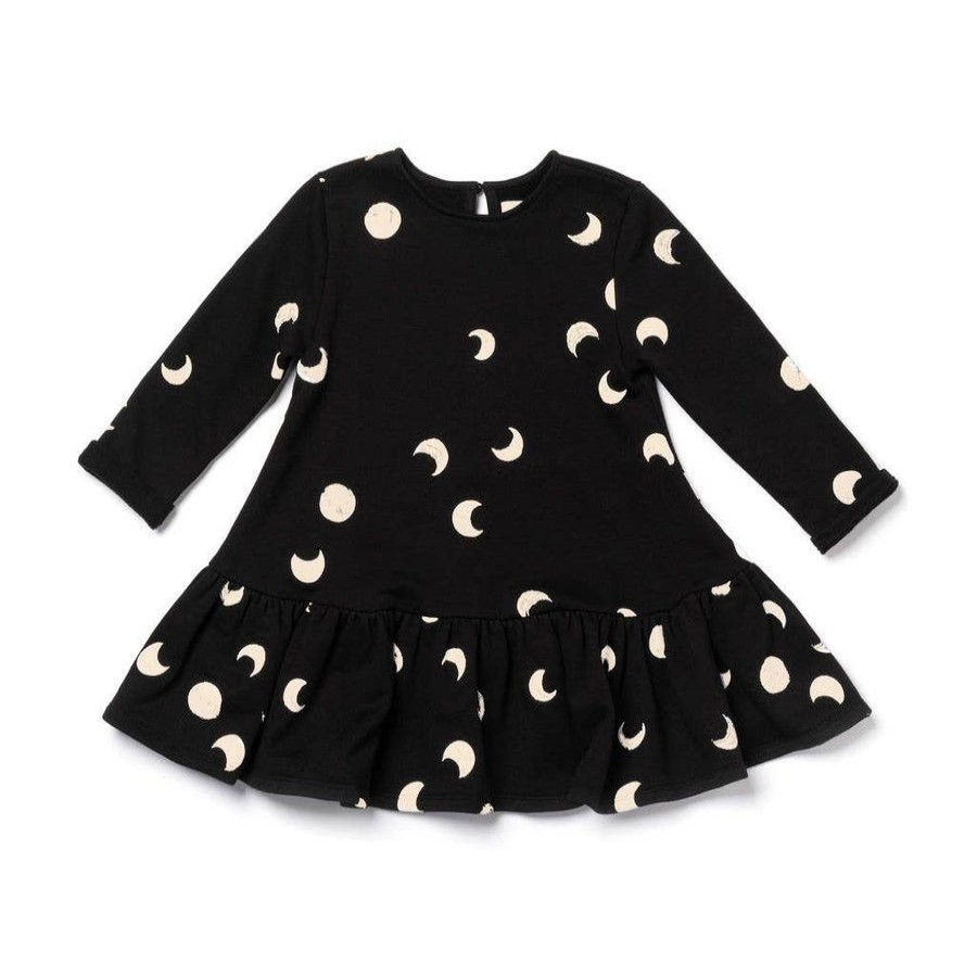 Clothes OMAMImini | Omamimini Terry Dress With Ruffle - Black