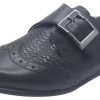 Shoes Venettini Boy'S Casual Shoes | Venettini Boy'S Marty Black Leather Basket Weave With Penguin Toe Single Hook And Loop Strap Oxford Loafer