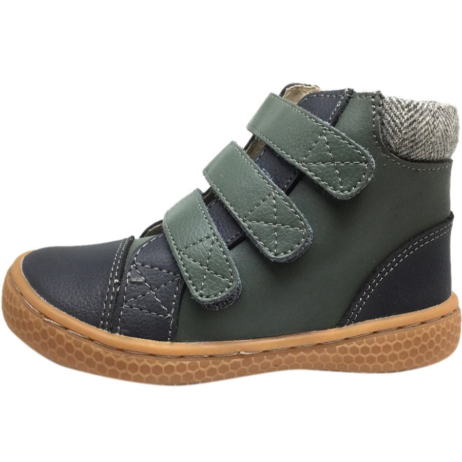 Shoes Livie & Luca Boy'S Casual Shoes | Livie & Luca Boy'S And Girl'S Jamie Leather Three Hook And Loop High Top Sneakers Charcoal