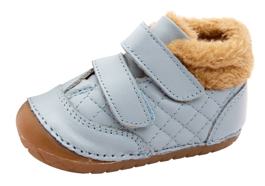 Shoes Old Soles Girl'S Boots | Old Soles Boy'S & Girl'S 4069 Quilty Bear Pave Sneaker Booties - Dusty Blue