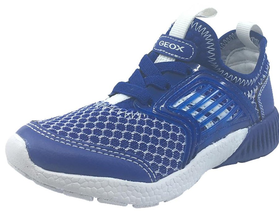 Shoes GEOX Boy'S Casual Shoes | Geox Boy'S Royal Blue Sveth Elastic Lace Slip-On Sneaker