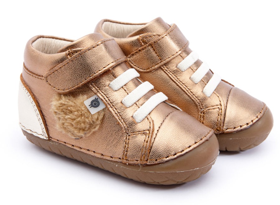 Shoes Old Soles Boy'S Casual Shoes | Old Soles Boy'S & Girl'S 4072 Heart Champ Sneaker Booties - Old Gold/Gold