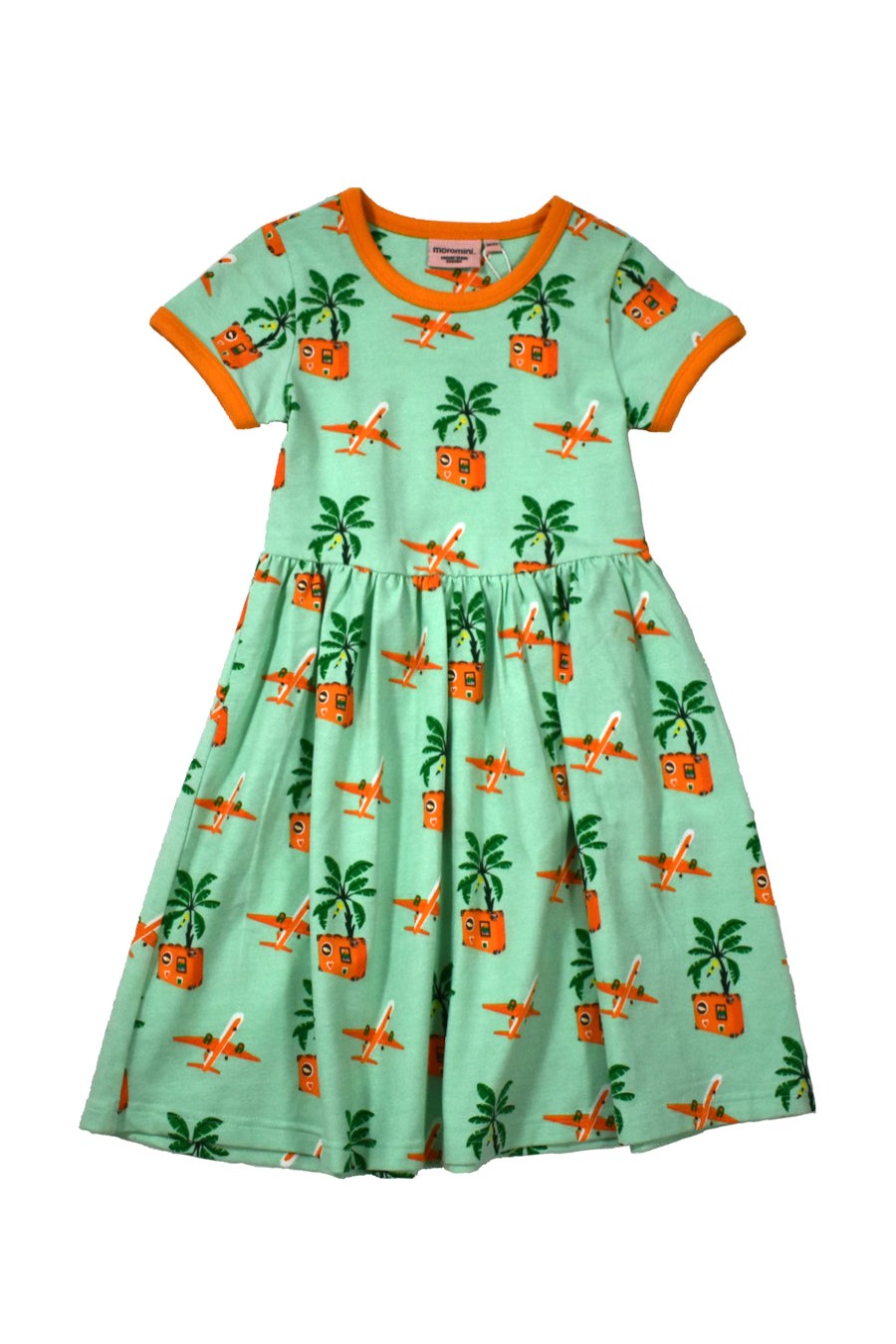 Clothes Moromini | Moromini 8043Ass Short Sleeve Twirly Dress