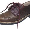 Shoes Hoo Shoes Boy'S Casual Shoes | Hoo Shoes Boy'S And Girl'S Ralph'S Brown Maroon Smooth Leather Lace Up Platform Tip Oxford Shoe