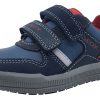 Shoes Geox Boy'S Casual Shoes | Geox Boy'S J Arzach Double Velcro Hook And Loop Sneaker Shoes, Navy/Red