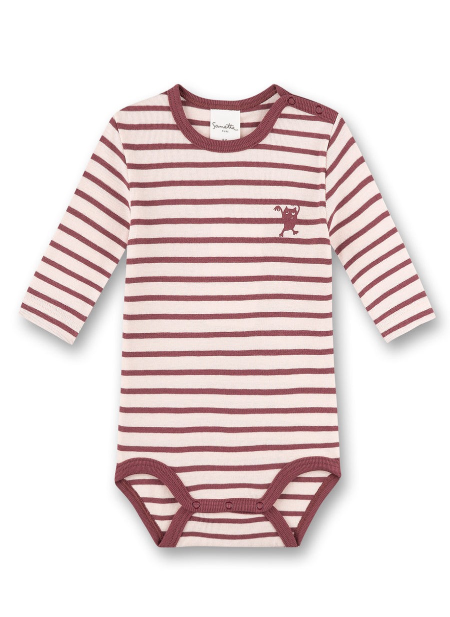 Clothes Sanetta | Sanetta Pink Stripe Bodysuit