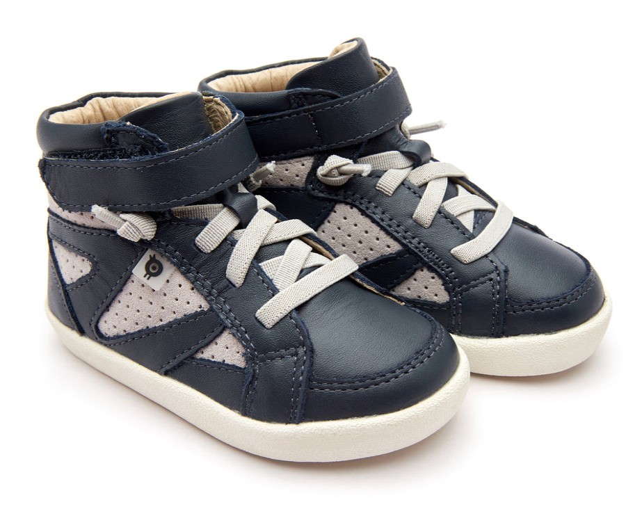 Shoes Old Soles Boy'S Casual Shoes | Old Soles Girl'S & Boy'S New Leader Sneakers - Navy/Grey Suede