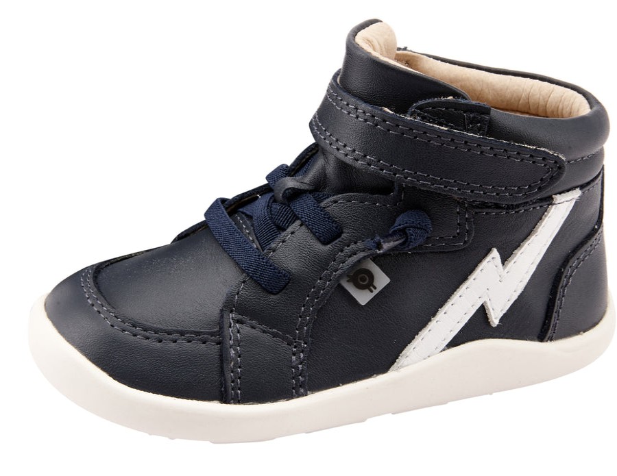 Shoes Old Soles Boy'S Casual Shoes | Old Soles Boy'S And Girl'S 8018 Light The Ground Hightop Sneakers - Navy/Snow