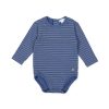 Clothes Tutto Piccolo | Tutto Piccolo 9123 Body Punto Liso Bodysuit - Indigo