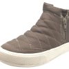 Shoes Old Soles Boy'S Casual Shoes | Old Soles Girl'S And Boy'S 1040 Zip Daley Distressed Coffee Quilted Leather Side Zipper High Top Sneakers