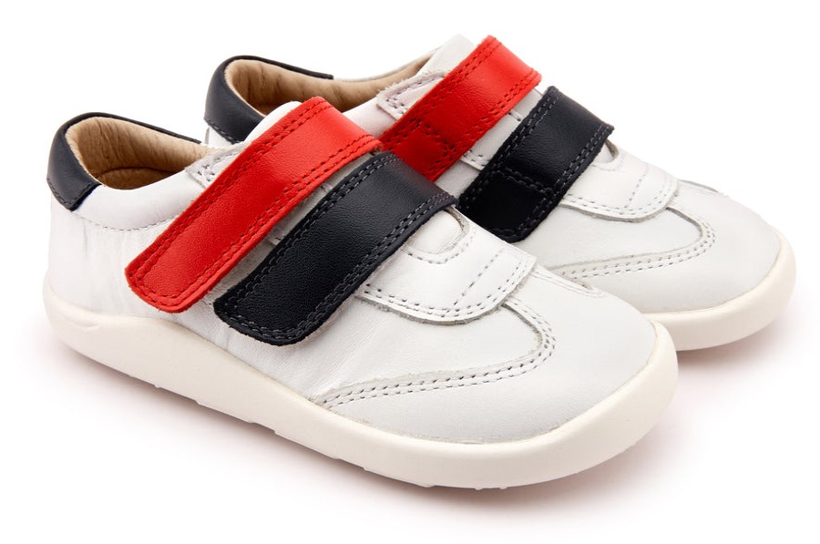 Shoes Old Soles Boy'S Casual Shoes | Old Soles Boy'S And Girl'S 8024 Ground Supreme Sneakers - Snow/Bright Red/Navy