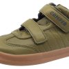 Shoes Camper Boy'S Casual Shoes | Camper Pursuit Sneaker Green Leather Hook And Loop For Boy'S