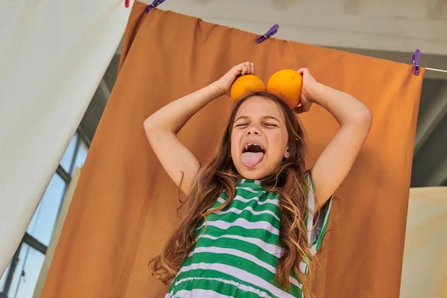 Clothes Don't Grow Up | Don'T Grow Up Organic Striped Dress With Ruffle Sleeves