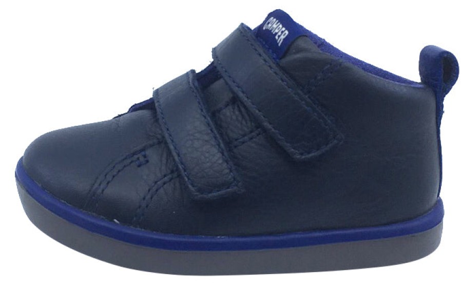 Shoes Camper Boy'S Casual Shoes | Camper For Boy'S And Girl'S Leather Hook And Loop Blue Bootie