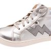 Shoes Old Soles Boy'S Casual Shoes | Old Soles Girl'S & Boy'S 6126 Bolty High Top Sneaker - Silver/Rich Silver