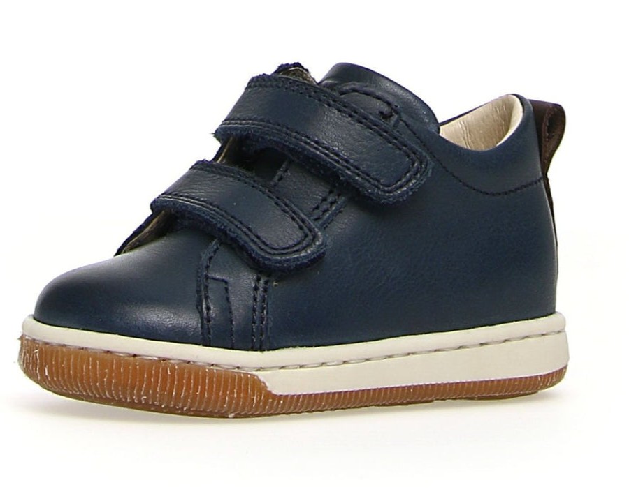 Shoes Naturino Boy'S Casual Shoes | Naturino Falcotto Girl'S & Boy'S Haley Vl Nappa Spazz Sneakers - Indigo/Dark Brown