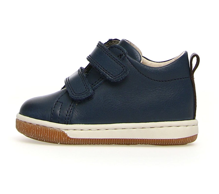 Shoes Naturino Boy'S Casual Shoes | Naturino Falcotto Girl'S & Boy'S Haley Vl Nappa Spazz Sneakers - Indigo/Dark Brown