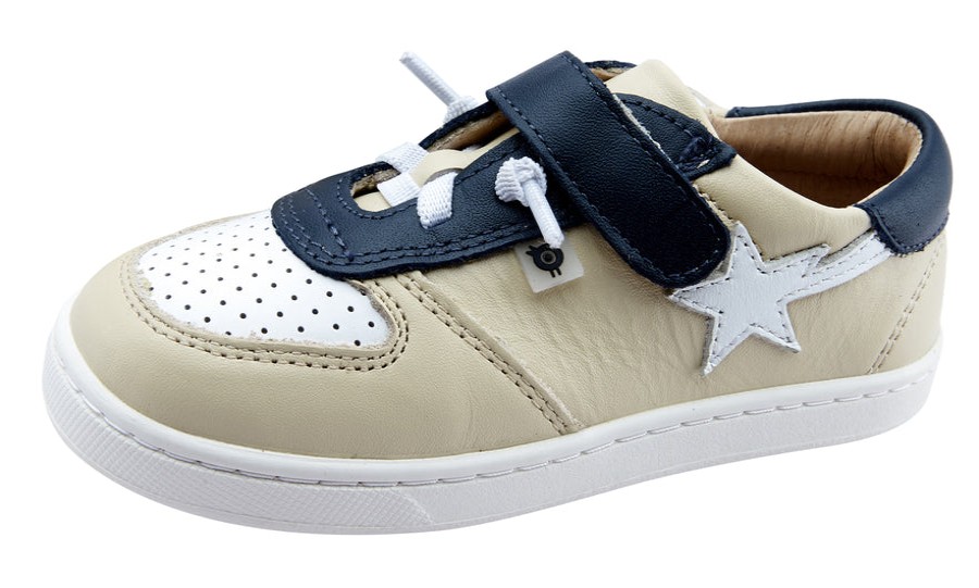 Shoes Old Soles Boy'S Casual Shoes | Old Soles Boy'S 6135 Runsky Sneakers - Cream/Navy/Snow