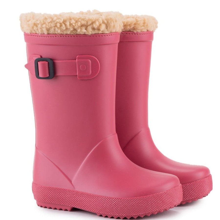 Shoes Igor Girl'S Boots | Igor Girl'S Euri Borreguito Lined Rain Boots, Frambuesa