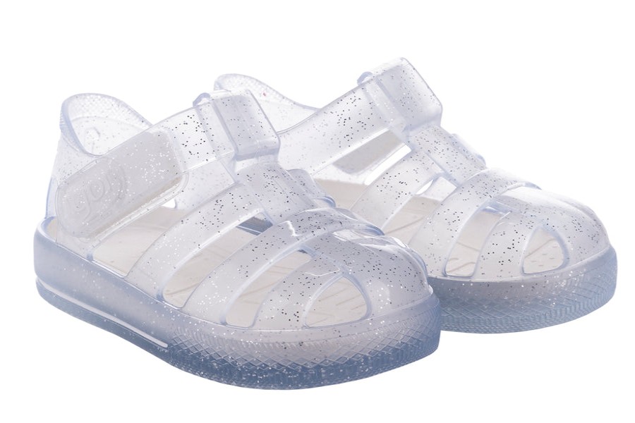 Shoes Igor Girl'S Sandals | Igor S10265 Star Glitter Sandal - Cr. Transparente