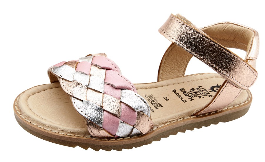 Shoes Old Soles Girl'S Sandals | Old Soles Girl'S 7031 Tripelie Sandals - Copper/Silver/Pearlised Pink