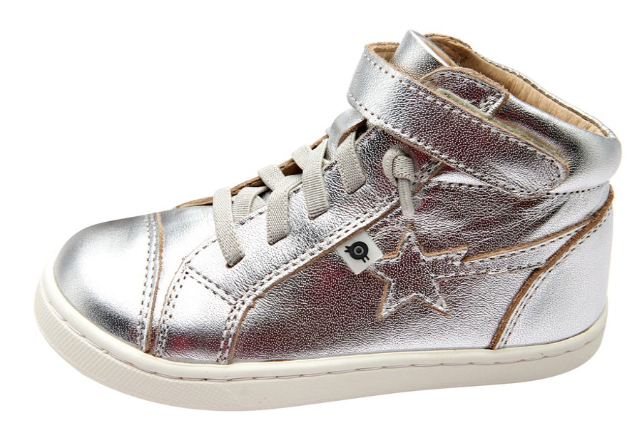 Shoes Old Soles Boy'S Casual Shoes | Old Soles Boy'S And Girl'S 6141 All In Hightop Sneakers - Silver