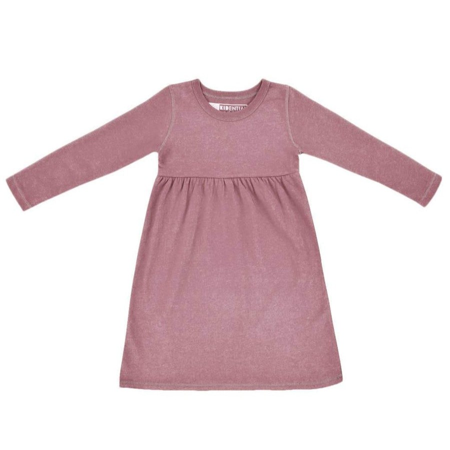 Clothes Kidential | Kidential Natural Dye, Organic Long Sleeve Knit Dress, Dusty Rose