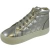 Shoes Old Soles Boy'S Casual Shoes | Old Soles Girl'S & Boy'S 1041 Silver Eazy Quilt Sneaker