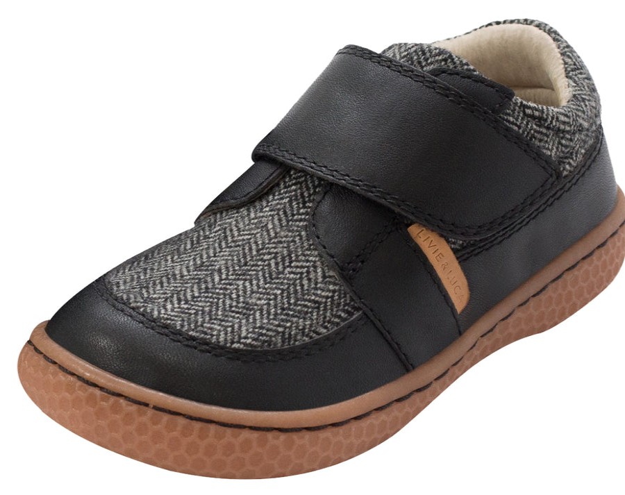 Shoes Livie & Luca Boy'S Casual Shoes | Livie & Luca Boy'S Maverick Sneakers, Black Herringbone