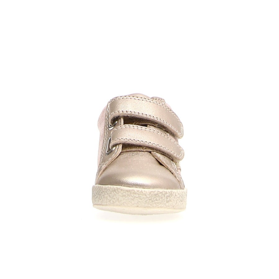 Shoes Naturino Girl'S Casual Shoes | Naturino Falcotto Girl'S Panki Sneakers, Metallic Pebbled/Cipria Nut/Silver