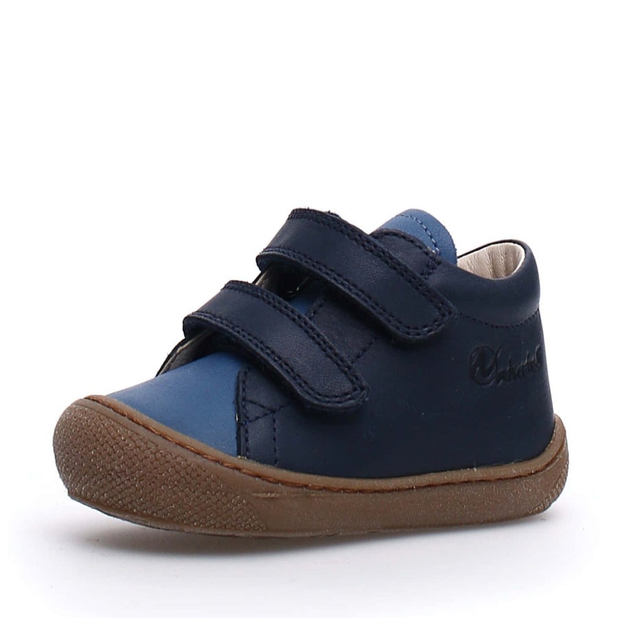 Shoes Naturino Girl'S Casual Shoes | Naturino Girl'S & Boy'S Cocoon Vl Nappa Spazz Sole Honey Sneakers - Azure/Navy