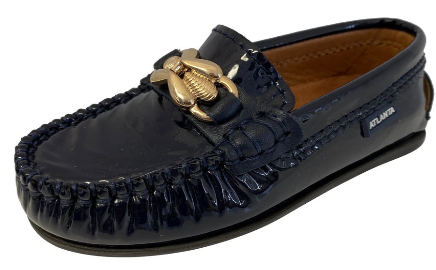 Shoes Atlanta Mocassin Boy'S Dress Shoes | Atlanta Mocassin Boy'S & Girl'S Ornament Moccasin, Navy Blue