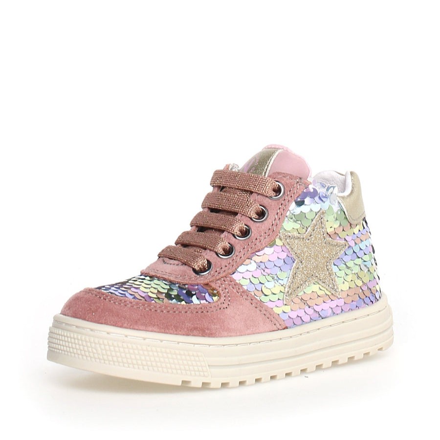 Shoes Naturino Girl'S Casual Shoes | Naturino Girl'S Hess High Zip Sneakers, Rose-Multi