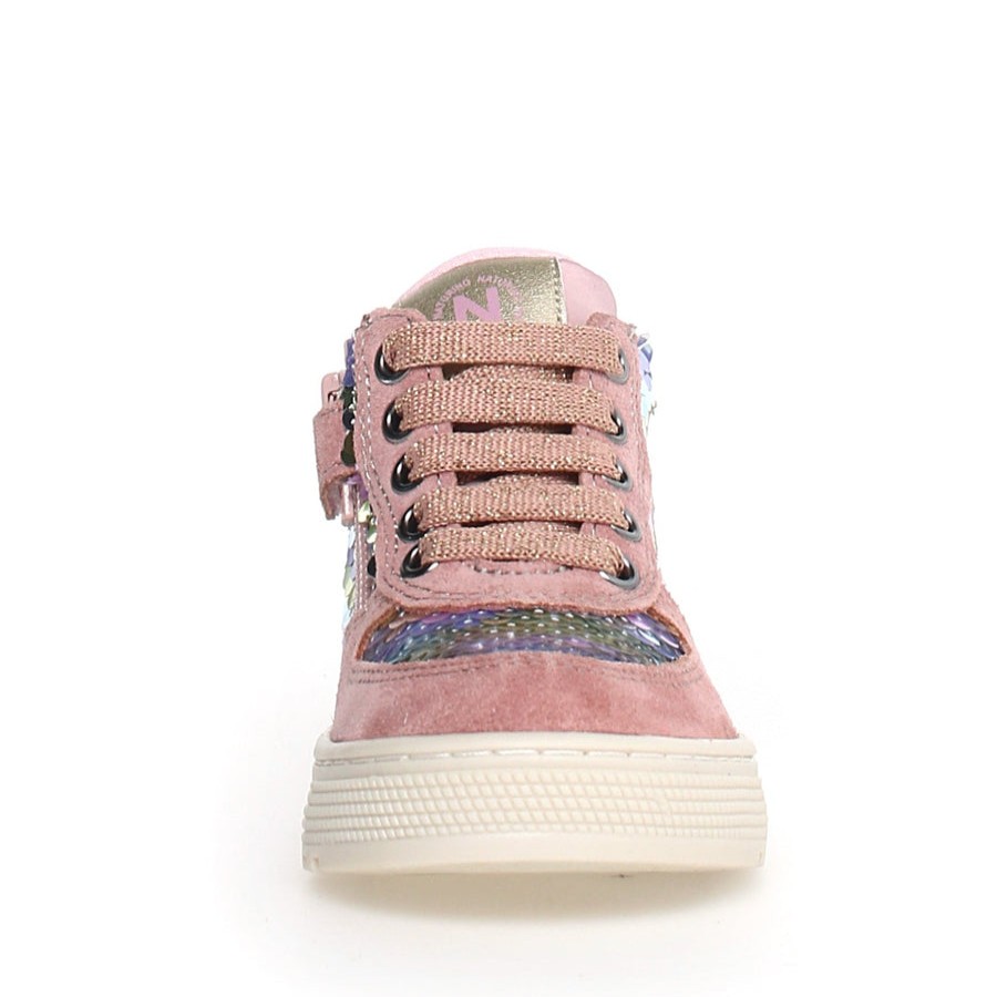 Shoes Naturino Girl'S Casual Shoes | Naturino Girl'S Hess High Zip Sneakers, Rose-Multi