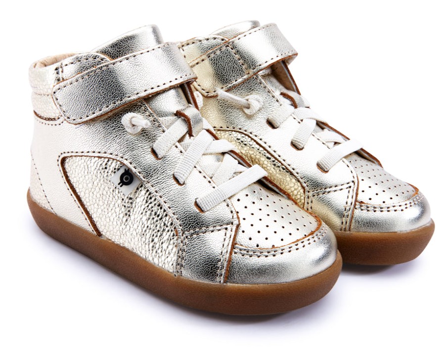 Shoes Old Soles Girl'S Casual Shoes | Old Soles Boy'S & Girl'S 5072 Spartan Sneakers - Gold/Gold Pebble