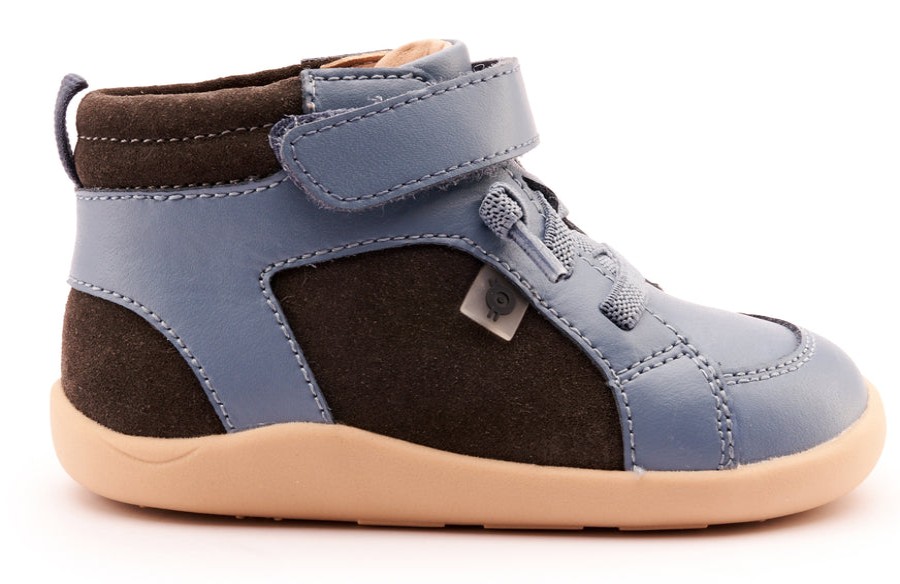 Shoes Old Soles Boy'S Casual Shoes | Old Soles Boy'S 8039 Woodford Casual Shoes - Grey Suede / Indigo