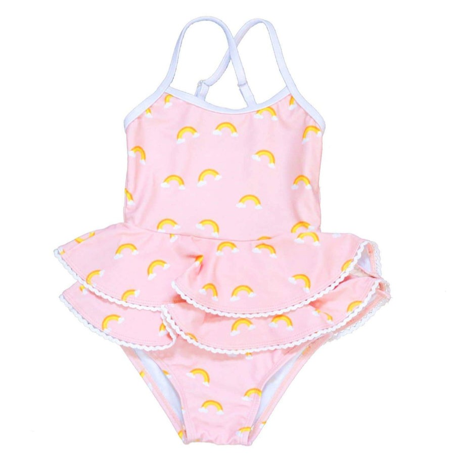 Clothes Blueberry Bay | Blueberry Bay Rainbow Sand Castle Retreat One Piece Swimsuit