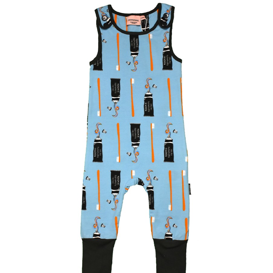 Clothes Moromini | Moromini 976 Toothpaste Factory Playsuit, Blue