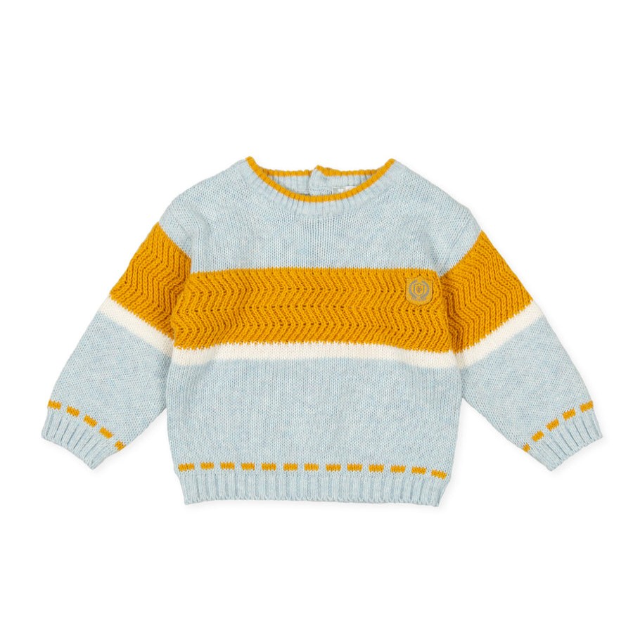 Clothes Tutto Piccolo | Tutto Piccolo Jersey Tricot Knitted Sweater - Porcelain