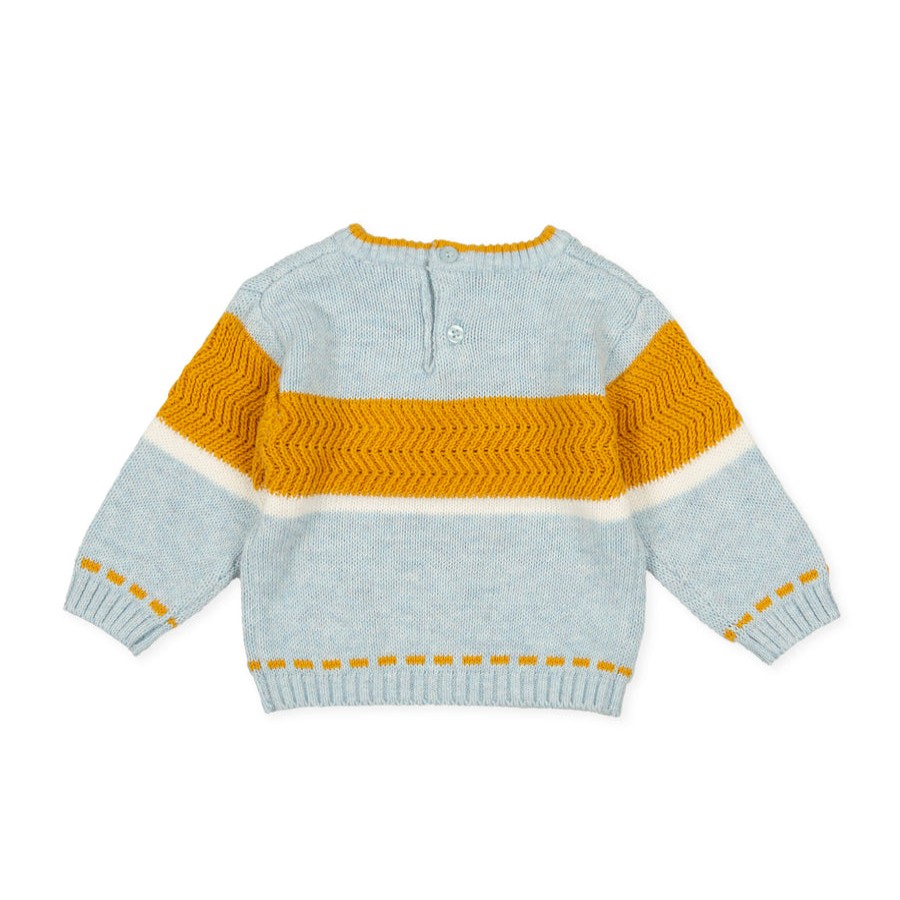 Clothes Tutto Piccolo | Tutto Piccolo Jersey Tricot Knitted Sweater - Porcelain