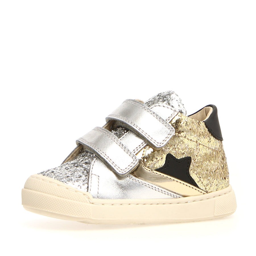 Shoes Naturino Girl'S Casual Shoes | Naturino Girl'S Beeri Vl Metallic Shoes, Silver - Platinum