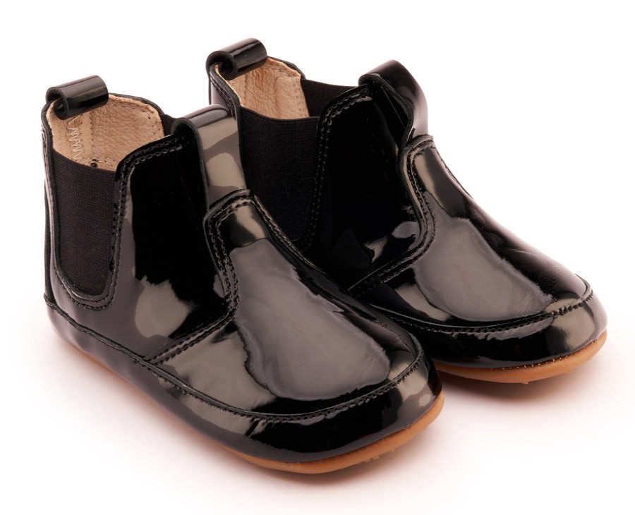 Shoes Old Soles Girl'S Boots | Old Soles Boy'S & Girl'S 188R Bambini Local Boots/Dress Shoes - Black Patent / Black