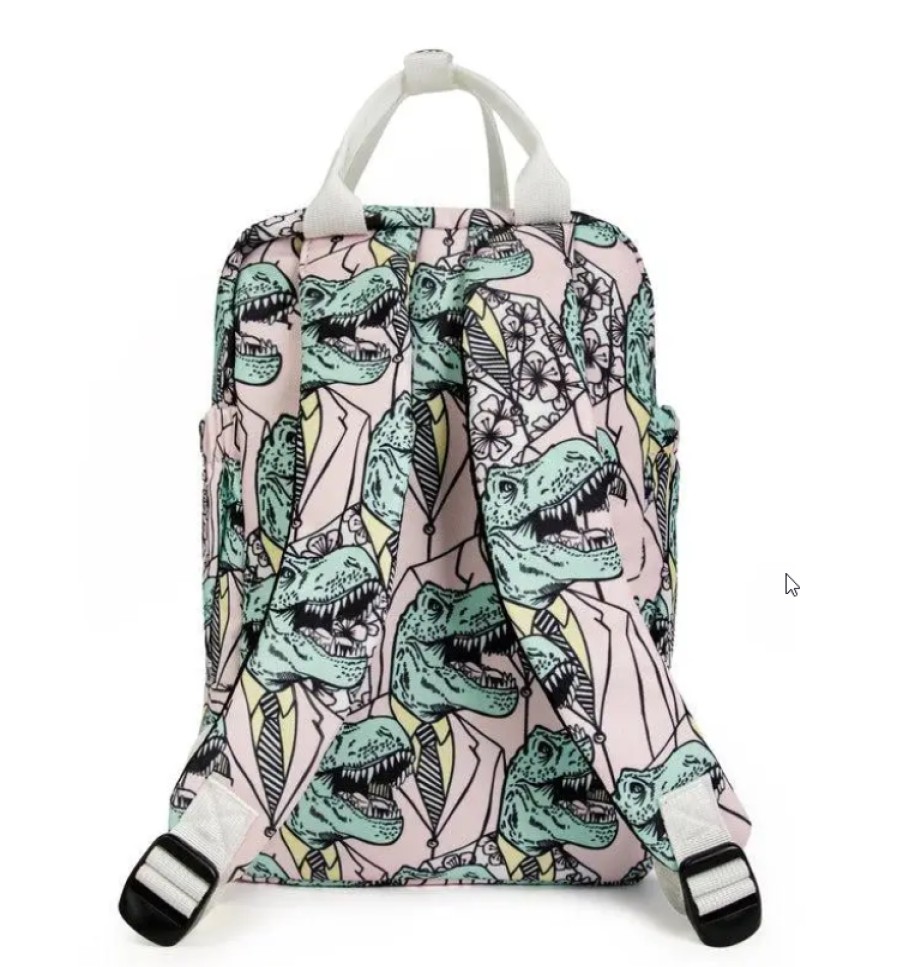 Accessories Sleep No More | Sleep No More Preschool Backpack, T-Rex Print