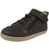 Shoes Old Soles Boy'S Casual Shoes | Old Soles Boy'S 369 Brown Sure Step Leather Zip Up Stretch Lace Sneakers