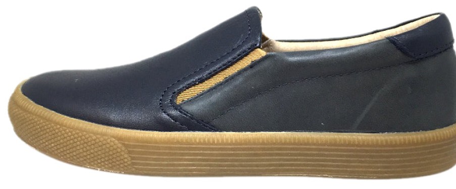 Shoes Old Soles Boy'S Casual Shoes | Old Soles Boy'S 1029 Dress Hoff Leather Distressed Navy Loafers Shoe