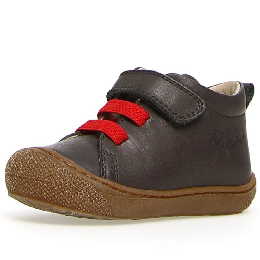 Shoes Naturino Boy'S Casual Shoes | Naturino Girl'S & Boy'S Pichai Nappa Spazz. Sneakers - Anthracite/Red