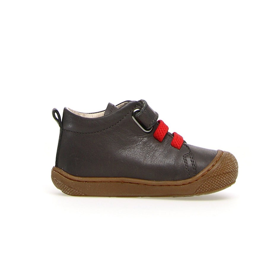 Shoes Naturino Boy'S Casual Shoes | Naturino Girl'S & Boy'S Pichai Nappa Spazz. Sneakers - Anthracite/Red