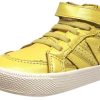 Shoes Old Soles Boy'S Casual Shoes | Old Soles Boy'S And Girl'S Star Jumper Lemon Yellow Leather Elastic Lace Hook And Loop High Top Sneaker